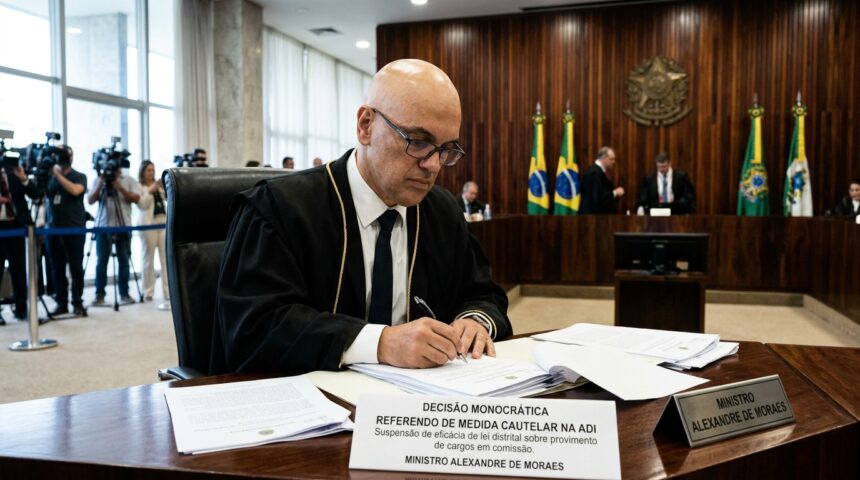 Alexandre de Moraes suspende lei distrital sobre nomeação de cargos comissionados