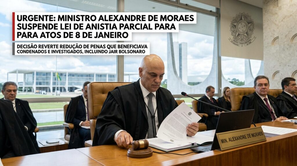 Moraes Suspende Lei da Dosimetria que Reduzia Penas do 8 de Janeiro e Beneficiava Bolsonaro
